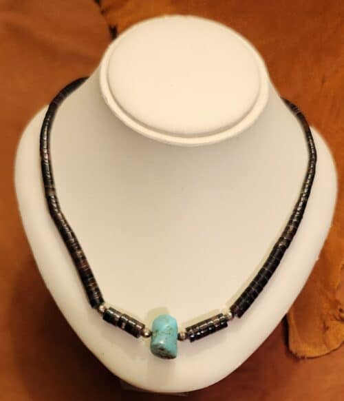 Heishi Turquoise chunk choker