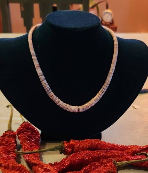 Natural Clamshell Heishi Choker