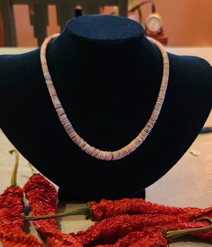 Natural Clamshell Heishi Choker